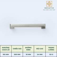 Tay nắm cửa tủ ngăn kéo núm VUÔNG nội thất BOGATIK hợp kim KẼM nhiều màu tinh tế & hiện đại HK825