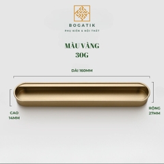 Tay nắm âm cửa tủ tay nắm tủ âm hợp kim nhôm cứng, chất lượng cao AT07, chống oxy hoá, siêu bền