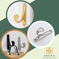 Móc treo tủ quần áo móc treo tường BOGATIK kèm theo ốc vít chất liệu hợp kim chắc chắn và độ bền cao