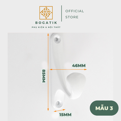 Móc treo tủ quần áo móc treo tường BOGATIK kèm theo ốc vít chất liệu hợp kim chắc chắn và độ bền cao