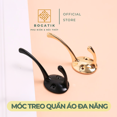 Móc treo tủ quần áo móc treo tường đồ dùng cá nhân đa năng kèm theo ốc vít chất liệu hợp kim nhôm hiện đại