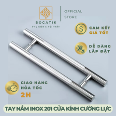 Tay nắm cửa tay nắm cửa KÍNH CƯỜNG LỰC INOX 201 giá rẻ
