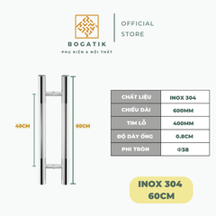 Tay nắm cửa tay nắm cửa KÍNH CƯỜNG LỰC INOX 304 chất lượng CAO CẤP loại siêu dày, nặng