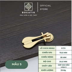 Tay nắm cửa tủ ngăn kéo tay nắm tủ bếp BOGATIK hợp kim KẼM giá rẻ màu vàng kim tinh tế & hiện đại