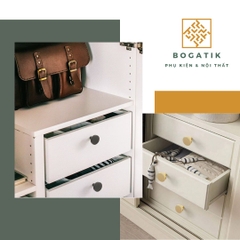 Núm tay cửa tủ ngăn kéo núm tay nắm nội thất BOGATIK hợp kim tròn hai màu ĐEN & VÀNG hồng hiện đại