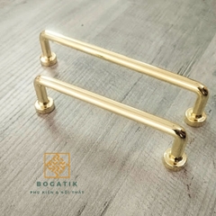 Tay nắm cửa tủ ngăn kéo tay nắm tủ bếp BOGATIK hợp kim KẼM VÀNG BÓNG hiện đại & cao cấp