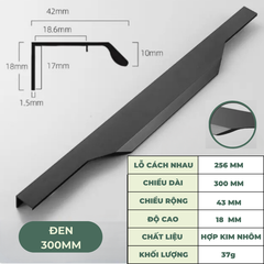 Tay nắm cửa tủ ngăn kéo tay nắm âm tủ tay cầm góc cạnh chất liệu hợp kim cao cấp AT03