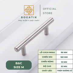 Tay nắm cửa tủ ngăn kéo tay nắm tủ bếp chất liệu thép không gỉ INOX ba màu: đen, bạc, vàng hiện đại