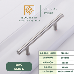 Tay nắm cửa tủ ngăn kéo tay nắm tủ bếp chất liệu thép không gỉ INOX ba màu: đen, bạc, vàng hiện đại