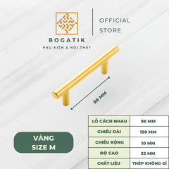 Tay nắm cửa tủ ngăn kéo tay nắm tủ bếp chất liệu thép không gỉ INOX ba màu: đen, bạc, vàng hiện đại