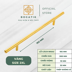 Tay nắm cửa tủ ngăn kéo tay nắm tủ bếp chất liệu thép không gỉ INOX ba màu: đen, bạc, vàng hiện đại