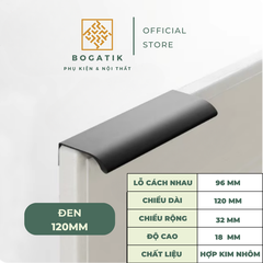 Tay nắm âm tủ tay nắm cửa tủ bếp chữ L chất liệu hợp kim nhôm hai màu đen, vàng hồng hiện đại AT02