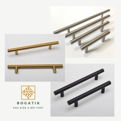 Tay nắm cửa tủ ngăn kéo tay nắm tủ bếp chất liệu thép không gỉ INOX ba màu: đen, bạc, vàng hiện đại