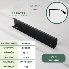 Tay nắm âm tủ tay nắm cửa tủ bếp chữ L chất liệu hợp kim nhôm hai màu đen, vàng hồng hiện đại AT02