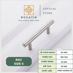 Tay nắm cửa tủ ngăn kéo tay nắm tủ bếp chất liệu thép không gỉ INOX ba màu: đen, bạc, vàng hiện đại