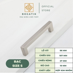 Tay nắm cửa tủ ngăn kéo tay nắm tủ bếp chữ U chất liệu hợp kim nhôm màu BẠC tinh tế và hiện đại