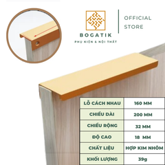 Tay nắm âm tủ tay nắm cửa tủ bếp cạnh vuông chất liệu hợp kim nhôm hai màu hiện đại AT01