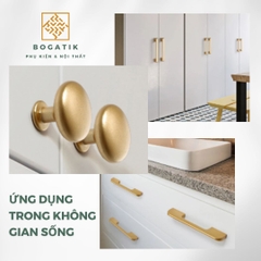 Tay nắm cửa tủ ngăn kéo, tay nắm tủ bếp quần áo hợp kim nhôm màu vàng cát sang trọng và hiện đại