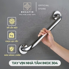 Tay vịn nhà tắm tay vịn nhà vệ sinh màu bạc chất liệu INOX thép không gỉ chất lượng cao và an toàn