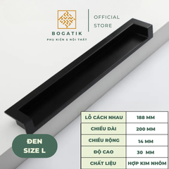 Tay nắm âm cửa tủ ngắn kéo chất liệu HỢP KIM nhôm 3 MÀU hiện đại và cao cấp