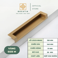 Tay nắm âm cửa tủ ngắn kéo chất liệu HỢP KIM nhôm 3 MÀU hiện đại và cao cấp