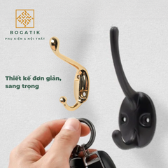 Móc treo tủ quần áo móc treo tường đồ dùng cá nhân đa năng kèm theo ốc vít chất liệu hợp kim nhôm hiện đại