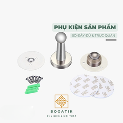 Chặn cửa thông minh hít nam châm chống va đập hít cửa INOX thép không gỉ tặng kèm miếng dán 3M