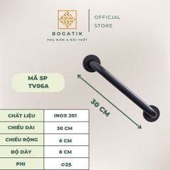 Tay vịn phòng tắm nhà vệ sinh chất liệu Inox 304 màu đen chất lượng cao, an toàn và siêu bền