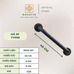 Tay vịn phòng tắm nhà vệ sinh chất liệu Inox 304 màu đen chất lượng cao, an toàn và siêu bền