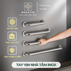 Tay vịn nhà tắm tay vịn nhà vệ sinh màu bạc chất liệu INOX thép không gỉ chất lượng cao và an toàn