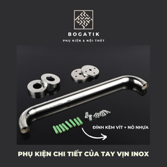 Tay vịn nhà tắm tay vịn nhà vệ sinh màu bạc chất liệu INOX thép không gỉ chất lượng cao và an toàn