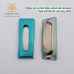 Tay nắm cửa tủ ngăn kéo tay nắm âm tủ BOGATIK INOX thép không gỉ cho cửa trượt cửa lùa AT08
