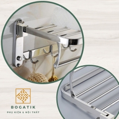 Giá treo khăn nhà tắm kệ nhà tắm kệ để đồ phòng tắm INOX 304 2 tầng độ bền cao đa năng và tiện lợi