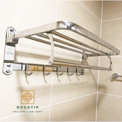 Giá treo khăn nhà tắm kệ nhà tắm kệ để đồ phòng tắm INOX 304 2 tầng độ bền cao đa năng và tiện lợi