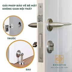 Chặn cửa thông minh hít nam châm chống va đập hít cửa INOX thép không gỉ tặng kèm miếng dán 3M
