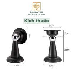 Chặn cửa thông minh hút nam châm INOX 3 màu chống va đập giữ cửa không cần khoan vít tặng kèm miếng dán 3M