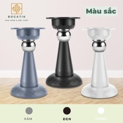 Chặn cửa thông minh hút nam châm INOX 3 màu chống va đập giữ cửa không cần khoan vít tặng kèm miếng dán 3M