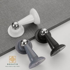 Chặn cửa thông minh hút nam châm INOX 3 màu chống va đập giữ cửa không cần khoan vít tặng kèm miếng dán 3M