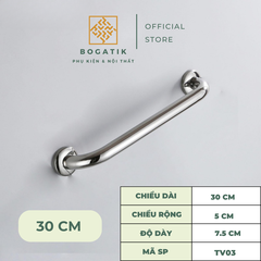 Tay vịn nhà tắm tay vịn nhà vệ sinh màu bạc chất liệu INOX thép không gỉ chất lượng cao và an toàn