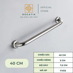 Tay vịn nhà tắm tay vịn nhà vệ sinh màu bạc chất liệu INOX thép không gỉ chất lượng cao và an toàn