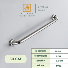 Tay vịn nhà tắm tay vịn nhà vệ sinh màu bạc chất liệu INOX thép không gỉ chất lượng cao và an toàn