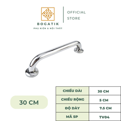 Tay vịn nhà tắm tay vịn nhà vệ sinh màu bạc chất liệu INOX thép không gỉ chất lượng cao và an toàn