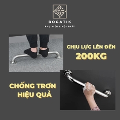 Tay vịn nhà tắm tay vịn nhà vệ sinh màu bạc chất liệu INOX thép không gỉ chất lượng cao và an toàn