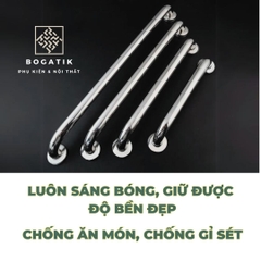 Tay vịn nhà tắm tay vịn nhà vệ sinh màu bạc chất liệu INOX thép không gỉ chất lượng cao và an toàn