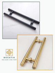 Tay nắm cửa tay nắm cửa kính cường lực chất liệu INOX mạ VÀNG, ĐEN, inox dày, loại tốt
