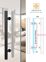 Tay nắm cửa tay nắm cửa kính cường lực chất liệu INOX mạ VÀNG, ĐEN, inox dày, loại tốt