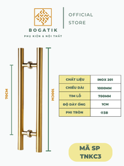 Tay nắm cửa tay nắm cửa kính cường lực chất liệu INOX mạ VÀNG, ĐEN, inox dày, loại tốt