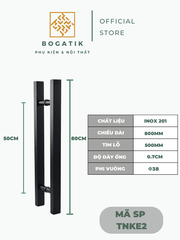 Tay nắm cửa tay nắm cửa kính cường lực VUÔNG chất liệu INOX dày hàng tốt, màu ĐEN chất lượng cao