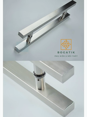 Tay nắm cửa tay nắm cửa kính cường lực VUÔNG chất liệu INOX 304 dày công nghệ Đức