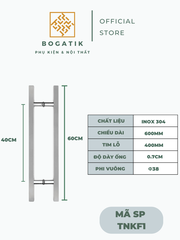 Tay nắm cửa tay nắm cửa kính cường lực VUÔNG chất liệu INOX 304 dày công nghệ Đức